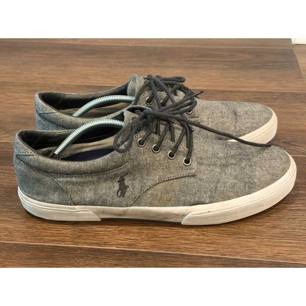 Polo Ralph Lauren Felton II Men's 13D Gray Chambray Sneaker Orthotic Pro Support